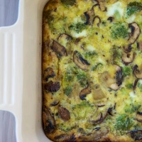 Sunday Broccoli-Mushroom Egg Bake